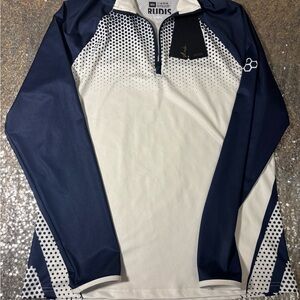 Rudis Men’s Navy & White Long-Sleeve Quarter-Zip Shirt